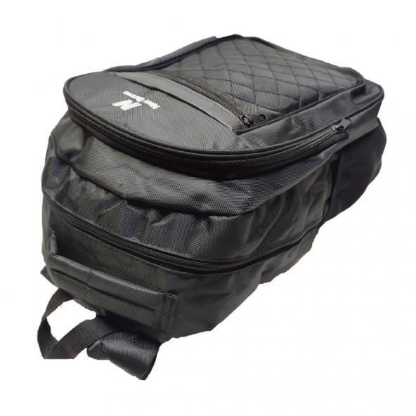 Baklava Dikişli Spor Model Sırt Çantası Siyah Renk - 4