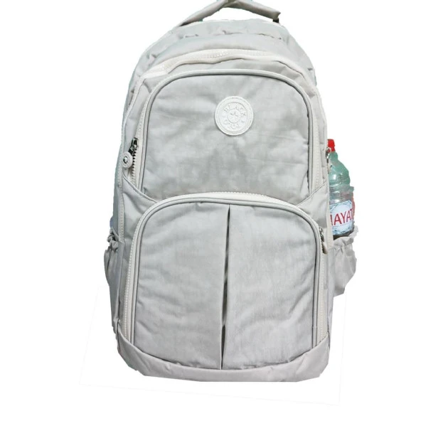 Krinkıl Kumaş Sırt Çantası Krem Renk - 9