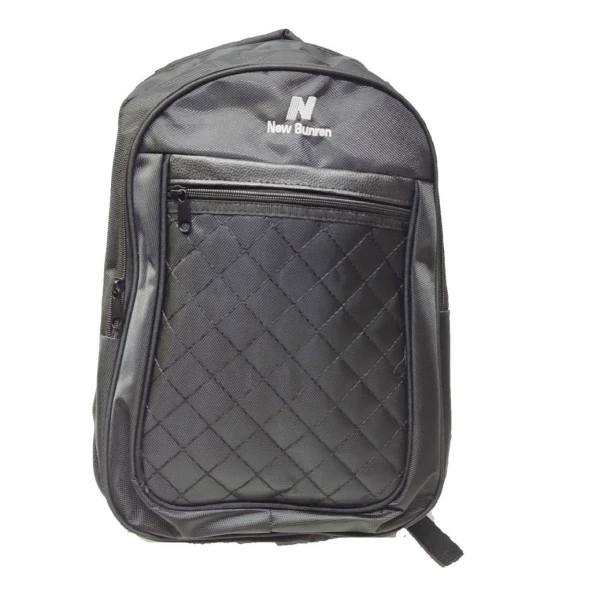 Baklava Dikişli Spor Model Sırt Çantası Siyah Renk - 6