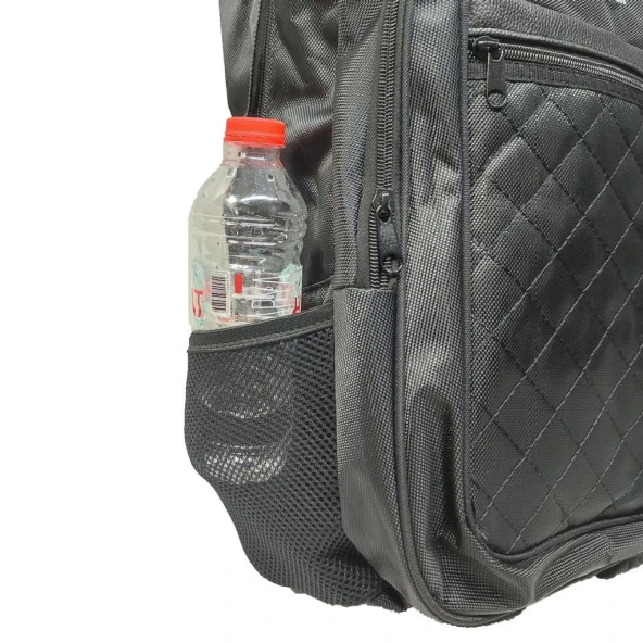 Baklava Dikişli Spor Model Sırt Çantası Siyah Renk - 10