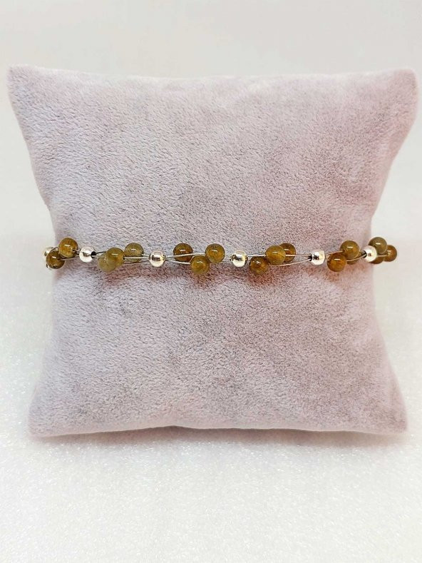 Labradorit Taşı Bileklik 4mm - Resim 2