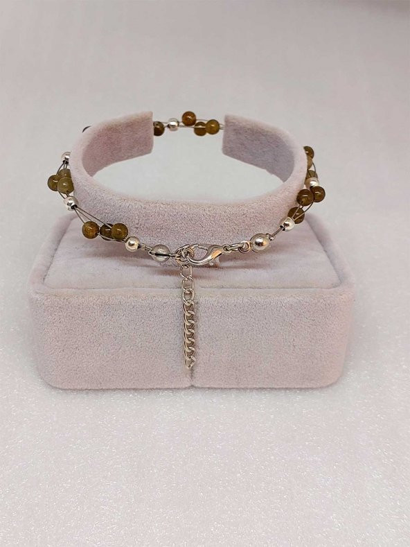 Labradorit Taşı Bileklik 4mm - Resim 3