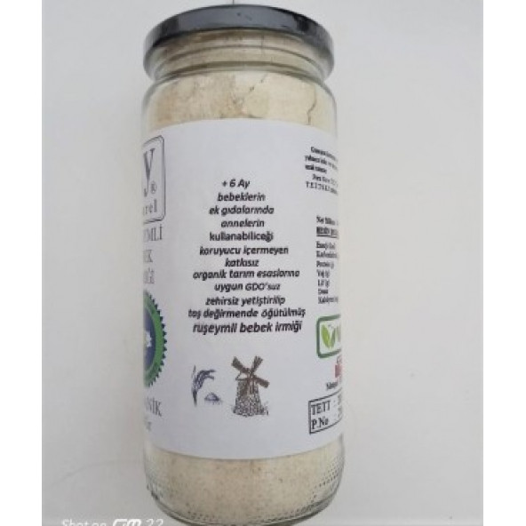 Organik Ruşeymli Bebek Irmiği +8 Ay 320 Gr - 2