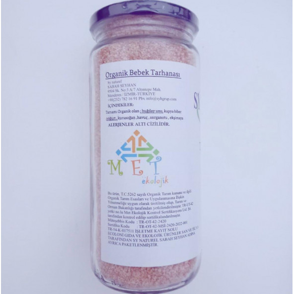 Organik Bebek Tarhanası 400Gr +6ay SERTİFİKALI - 3