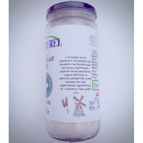Organik Tam Yulaf Unu 200 Gr - 2