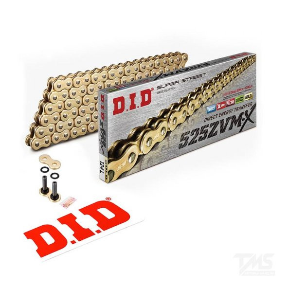 Did 525-124Zvm-x 2016-2019 Honda CRF1000L Africa Twin Adventure Sports DCT Uyumlu Zincir Zvm-x Gold (Sarı) Renk