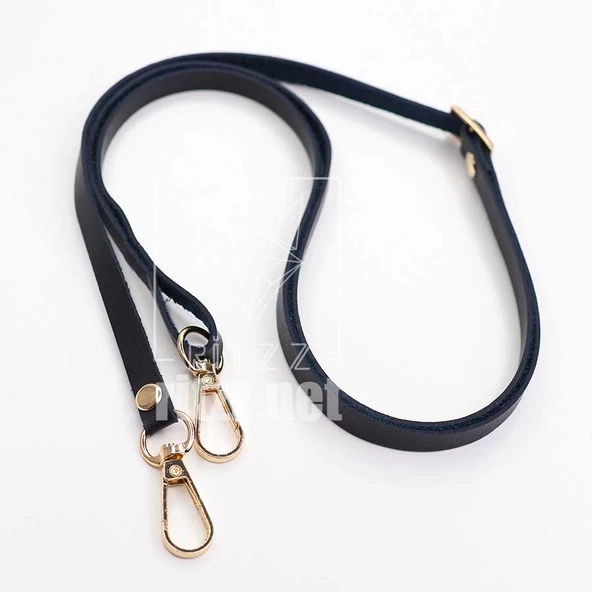 Ayarlanabilir Çanta Sapı Suni Deri 10MM - Gold Kancalı - Resim 4