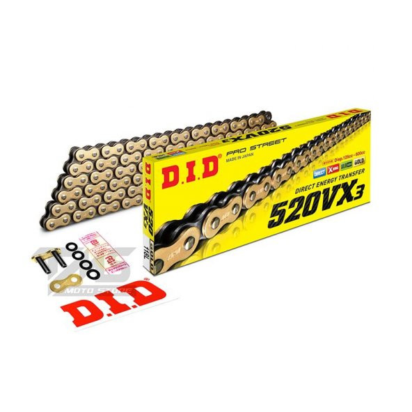 Did 520-118Vx3 2021-2023 Honda Forza 750 Uyumlu Zincir Vx3 Xring Gold (Sarı) Renk
