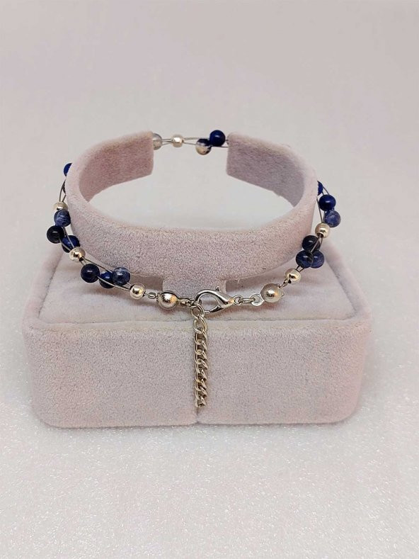 Sodalit Taşı Bileklik 4mm - Resim 3