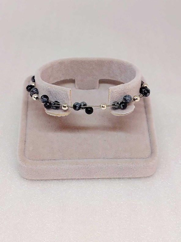 Kartanesi Obsidyen Taşı Bileklik 4mm ürün görseli 1