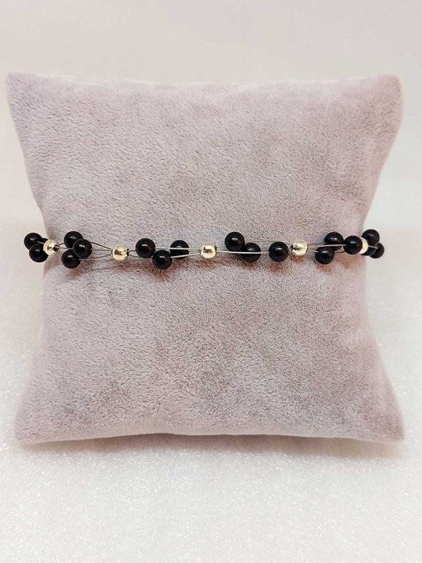 Shungit Taşı Bileklik 4mm - Resim 2