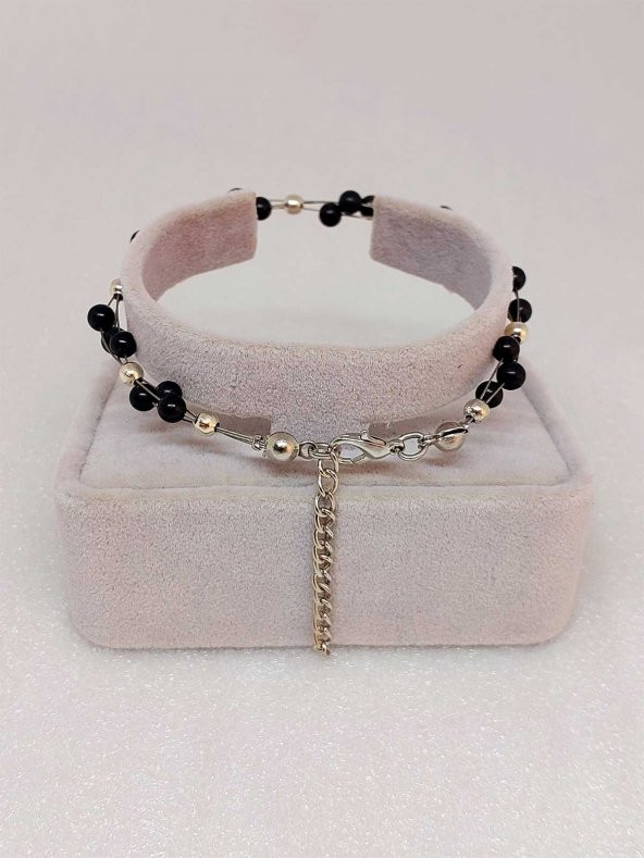 Shungit Taşı Bileklik 4mm - Resim 3