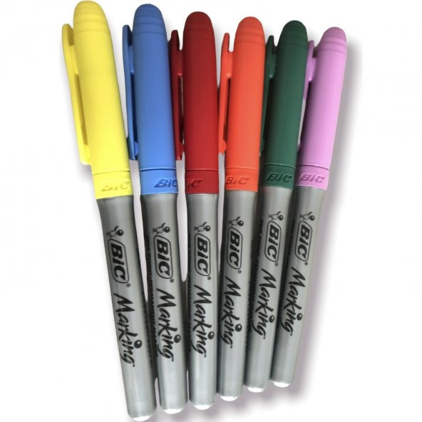 Bic Marking Color Permanent Marker Özel Renkler 6`lı