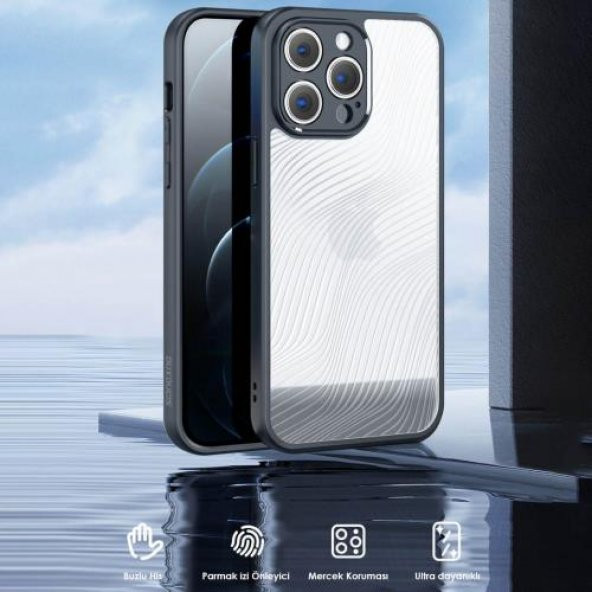 Coofbe Premium Kamera Korumalı Buz Desenli Sert PC-TPU iPhone 13 Pro Kılıf Parmak İzi Bırakmaz Hidrofobik - 2