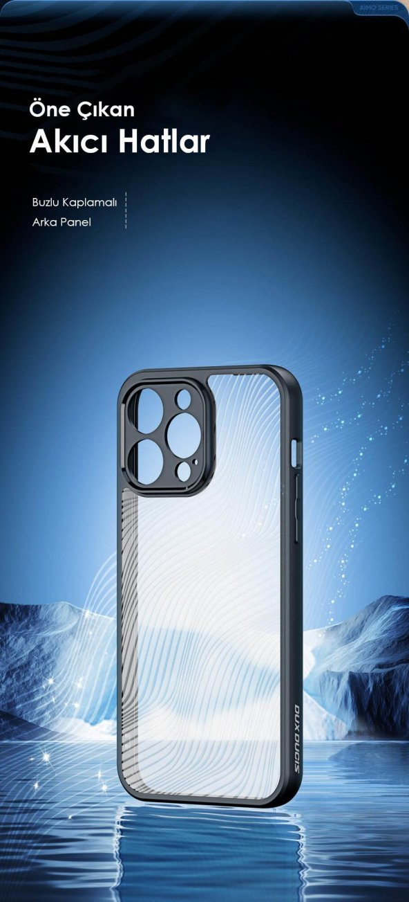 Coofbe Premium Kamera Korumalı Buz Desenli Sert PC-TPU iPhone 13 Pro Kılıf Parmak İzi Bırakmaz Hidrofobik - 5