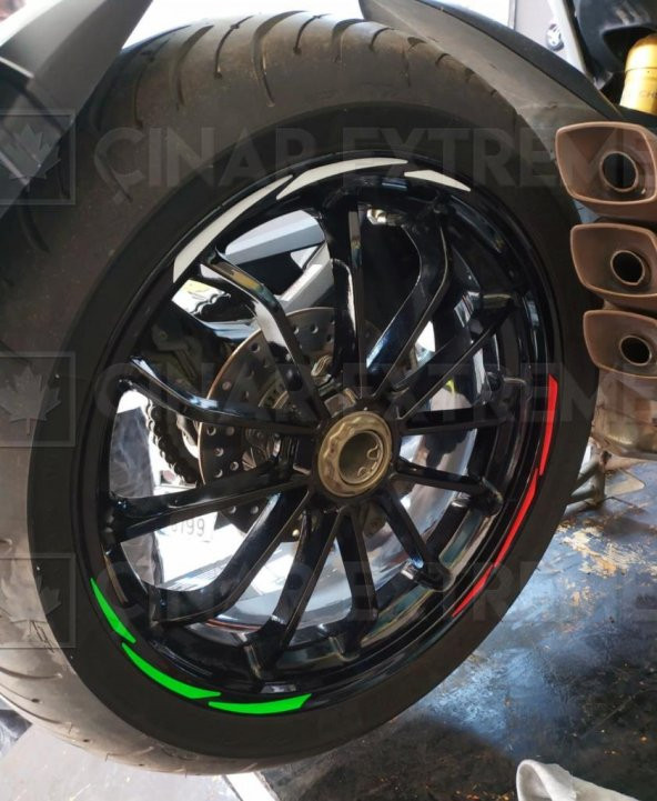 Italy Desing 3 Renk 3 Parçalı Reflektif Jant Şeridi Çınar Extreme - Resim 4