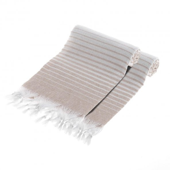 Pamuklu Peştamal Alagra Bej 2li Set