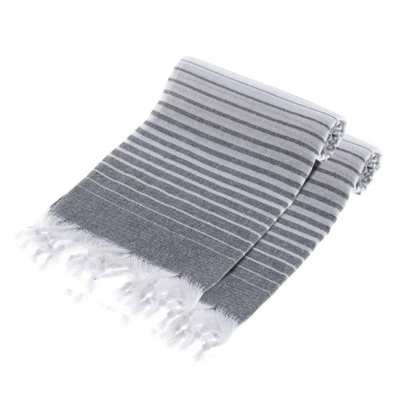 Pamuklu Peştamal Alagra Siyah 2'li Set