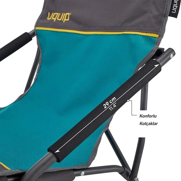 Uquip Sandy Yüksek Konforlu & Takviyeli Katlanır Plaj ve Kamp Sandalyesi - 5