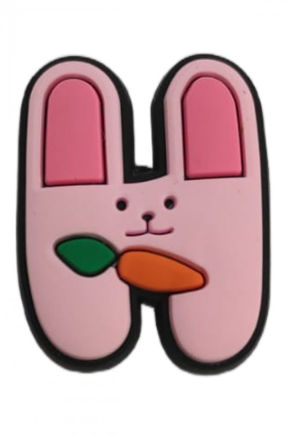 Terlik Süsü Şekilli H Harfi 04/H harfi Jibbitz /Letters Charm /terlik Aksesuarı - 1