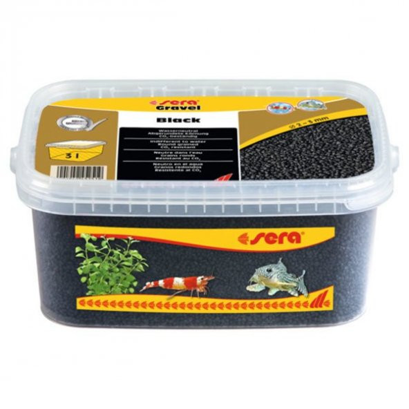 Sera Akvaryum Kumu Siyah 2-3mm 3 Lt
