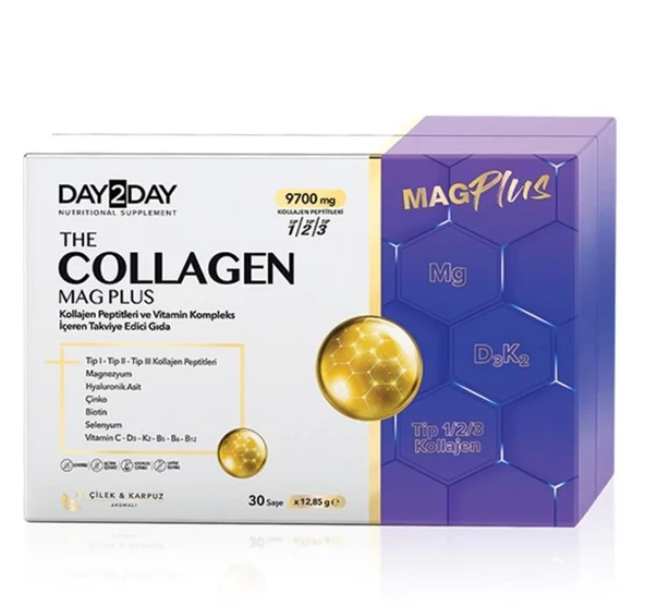 Day2Day Collagen Mag Plus Çilek Karpuz Aromalı 30 Saşe ürün görseli 1