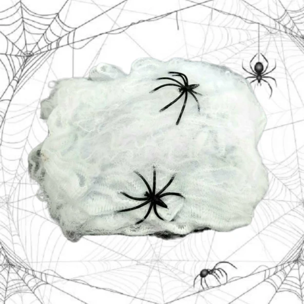 Cadılar Bayramı Örümcek Ağı Beyaz