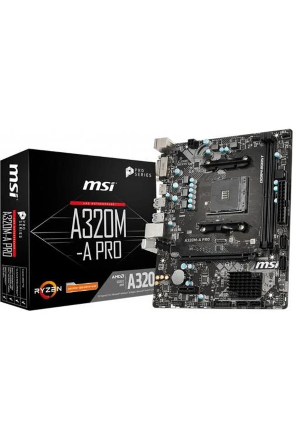 MSI A320M-A PRO AMD A320 3200 MHz (OC) DDR4 Soket AM4 mATX Anakart