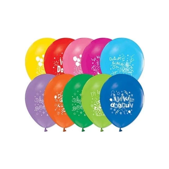 Balon Happy Birthday 12" 10lu