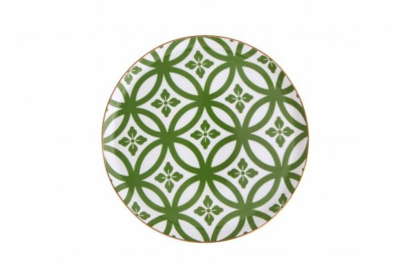 Porland Morocco Desen1 Yeşil Düz Tabak 20 cm 04A+P018853