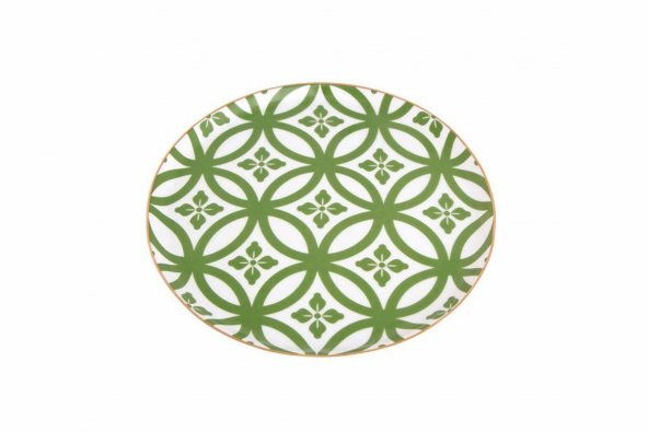 Porland Morocco Desen1 Yeşil Düz Tabak 20 cm 04A+P018853 - 3