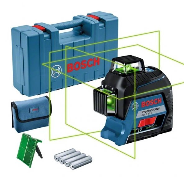 Bosch GLL 3-80 G Professional Çizgi Lazeri (Distomat) 0.601.063.y00 - 2