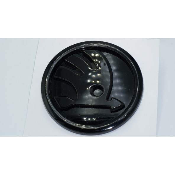 DK Tuning Skoda Ön Kaput 9cm Yeni Nesil Parlak Siyah Logo Amblem - 4
