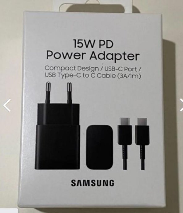 Samsung EP-T1510X 15w Pd Power Adaptör Type-c To C Cable (3a1m) Siyah