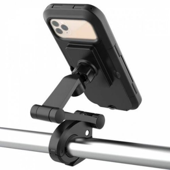 Polham Ayarlanabilir Su Geçirmez Motosiklet Bisiklet Telefon Tutucu Bisiklet Telefon Tutucu 7 inc - 4