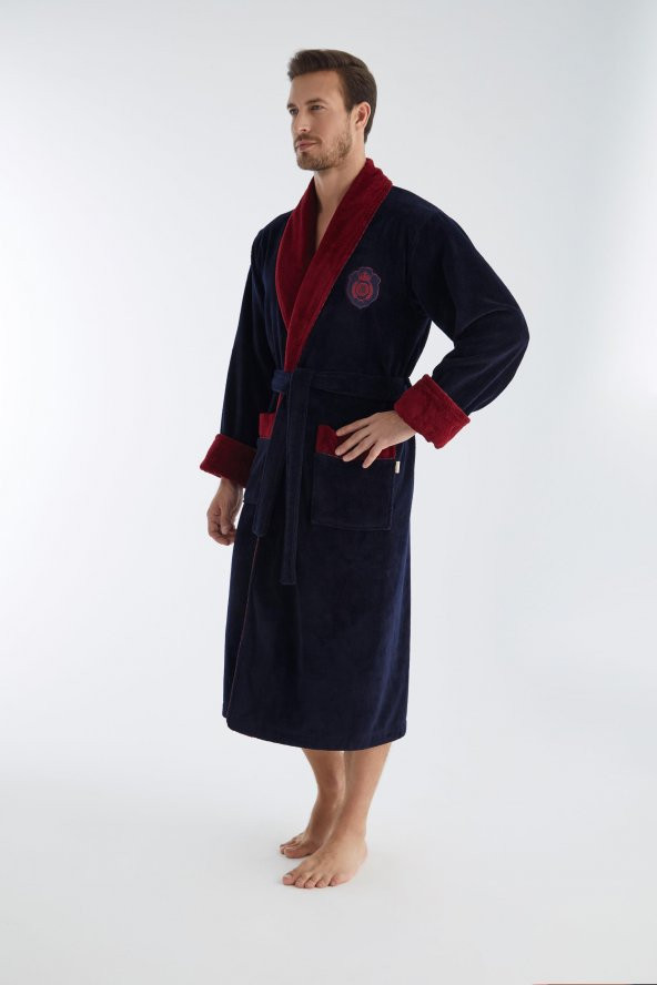 NS TAÇ Nakış Şalyaka Bambu Cotton Erkek Bornozu - 3