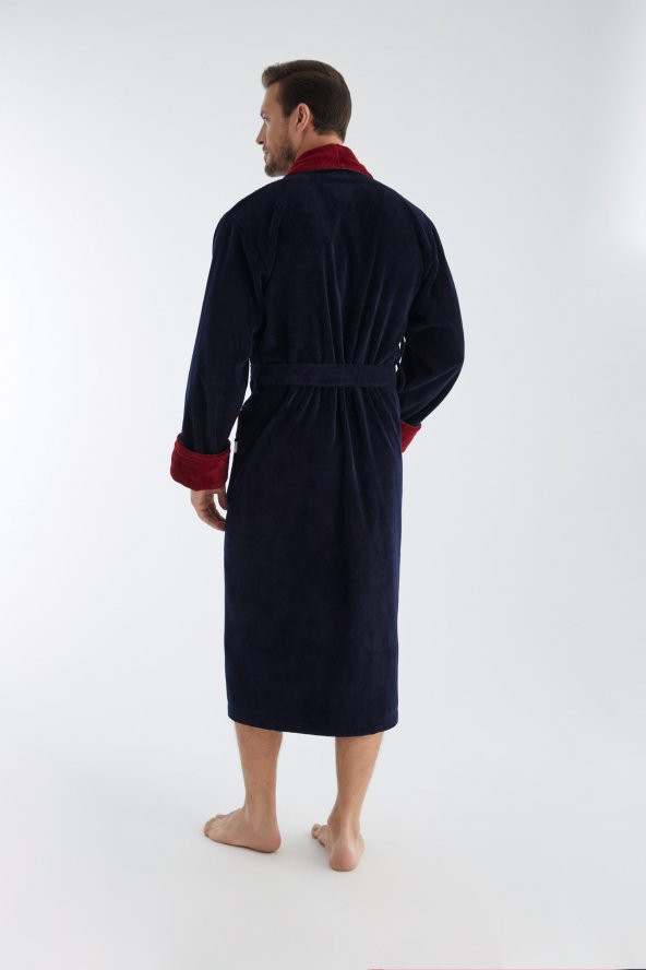 NS TAÇ Nakış Şalyaka Bambu Cotton Erkek Bornozu - 5