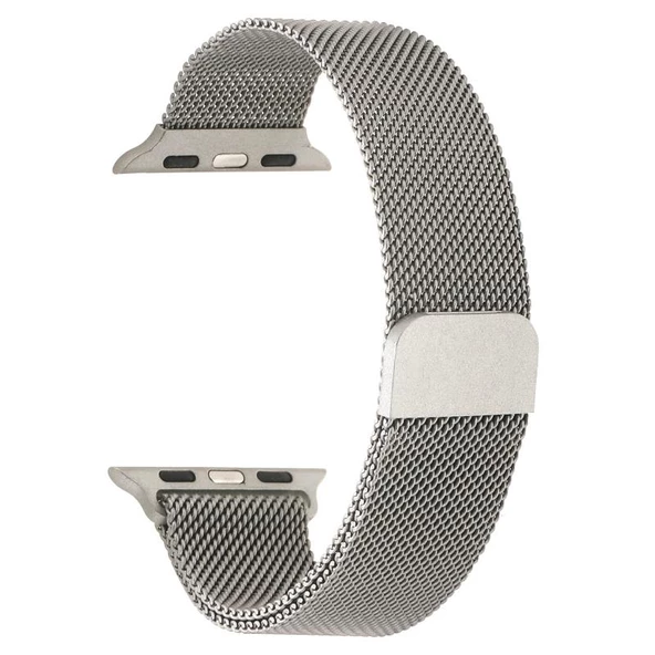 Apple Watch Seri 2/3/4/5/6/7/8/se 38mm-40mm-41mm Uyumlu Hasır Metal Kordon - 11