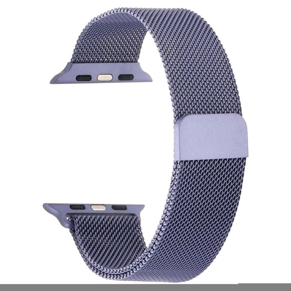 Apple Watch Seri 2/3/4/5/6/7/8/se 38mm-40mm-41mm Uyumlu Hasır Metal Kordon - 3