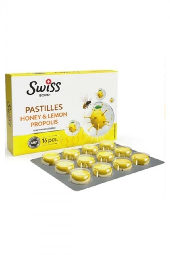 Swiss Bork Bal Limon Propolis Pastil 16'lı