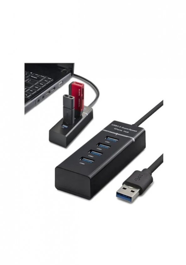 4 Port Usb 3.0 Hub - Usb Çoklayıcı 5Gbps Chipli Versiyon (533631929)