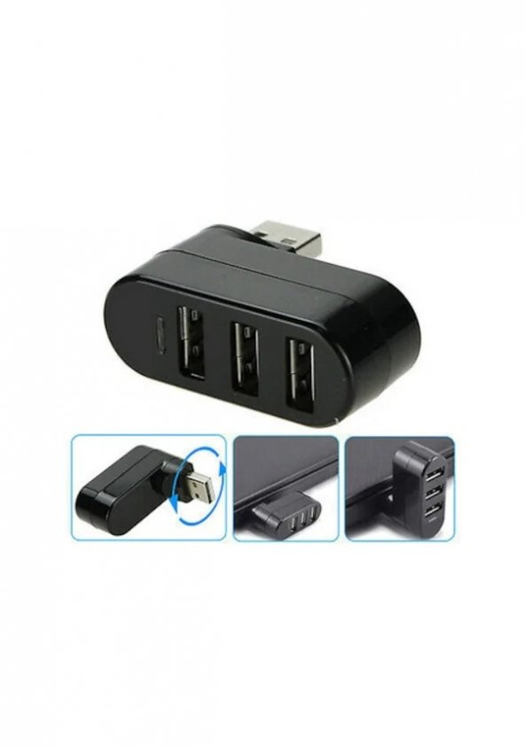 3 Port 180 Dirsek Usb Hub Çoğaltıcı Çoklayıcı Usb 2.0 Çoklama (533631937) - 3