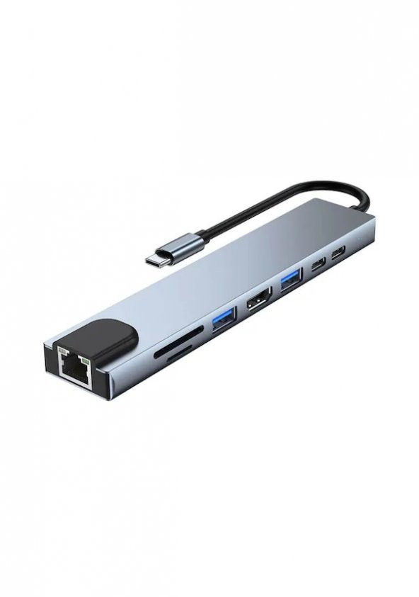 Type C To Ethernet, Hdmi, Kart Okuyucu, 2Xusb 3.0 Hub Usb C Kablo (533636150)