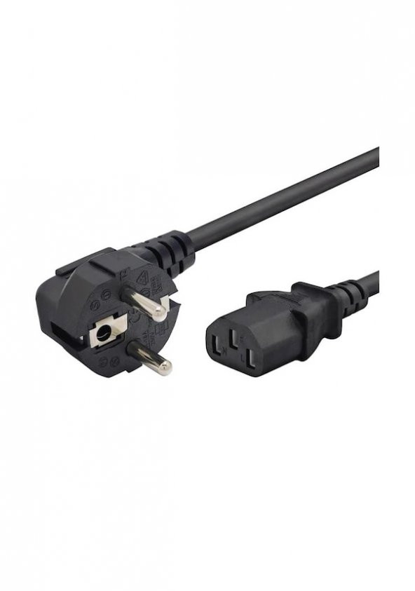 C13 Power Kablo Kasa Monitör Ekran Power Güç Kablosu - 0.5 mt - 2