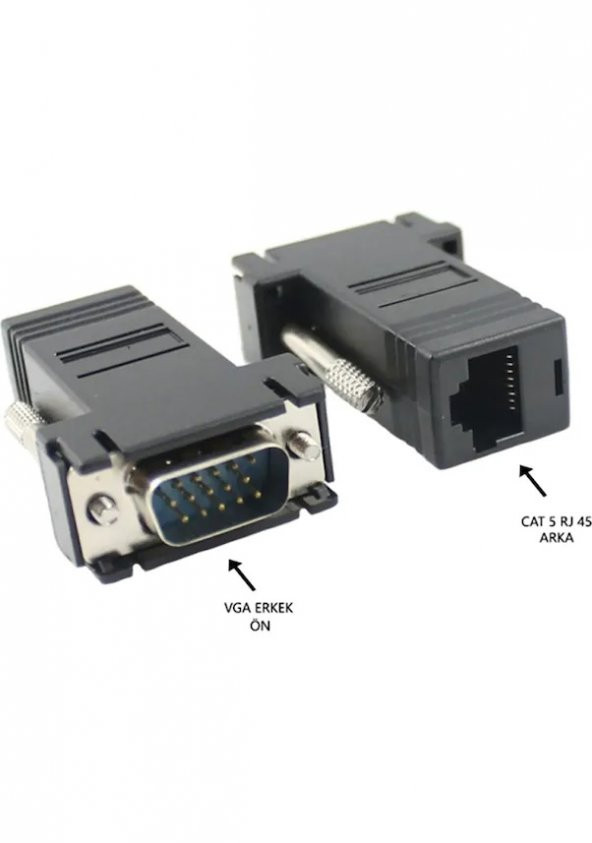 Vga Extender Rj45 To Vga Çevirici Adaptör 2 Adet - 3