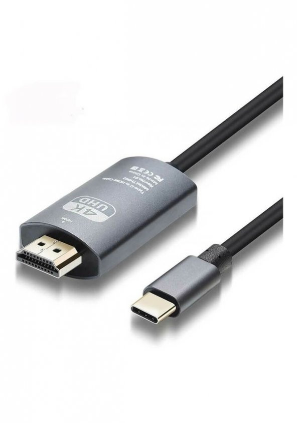 2 Metre Usb-c Usb 3.1 Type C To Hdmi 4k 30hz Kablo Type-c To 4k Uhd Hdmı Thunderbolt 3 Uyumlu