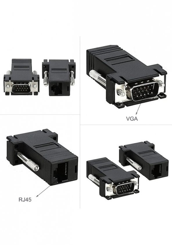 Vga Extender Rj45 To Vga Çevirici Adaptör 2 Adet - 4