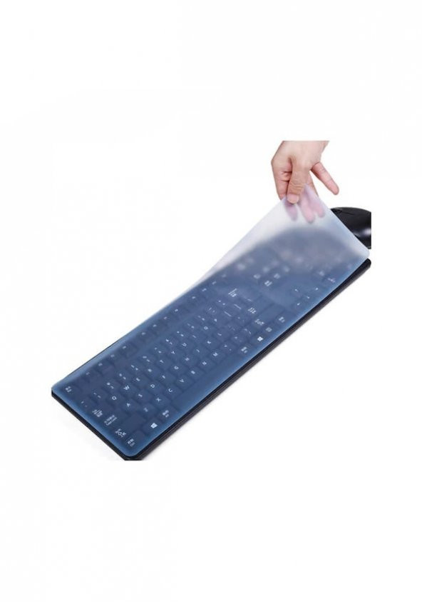 Bilgisayar Pc Klavye Silikon Koruyucu - 45*14Cm