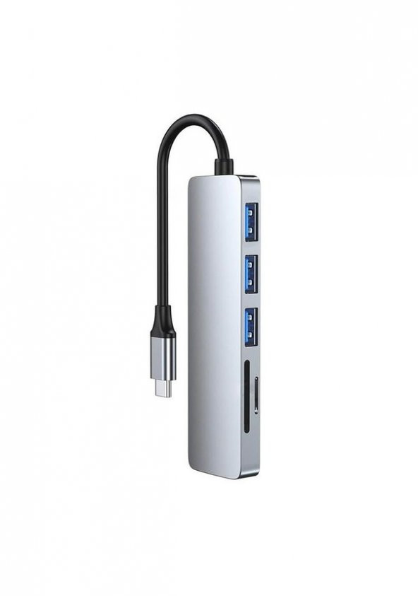 Usb Type C To 4k 30hz Hdmi Kablosu Sd Tf Kart Okuyucu Usb 3 0 Çoklayıcı Hub Çevirici Kablo - 3