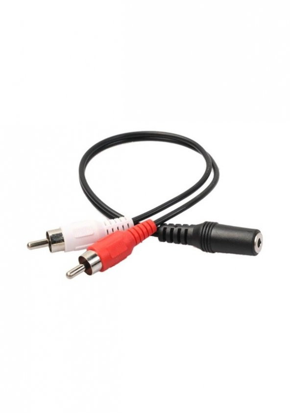 2 Rca Erkek -3 5Mm Stereo Dişi Ses Dönüştürücü - 2